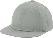 SPORT-TEK Unisex Pro-Cut Stretch-Tek Cap | Breathable Fitted Hat for Men & Women with Moisture Wicking Sweatband Silver