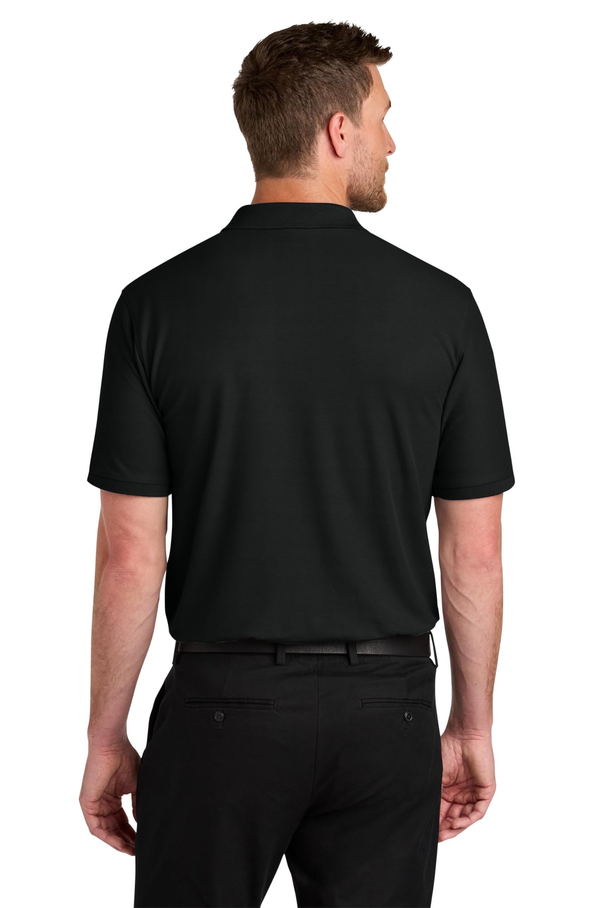 Unisex Wearever Signature Pique Polo Deep Black by Port Authority – X-Large, Polyester, Cotton, Deep Black, Model K200