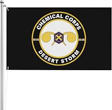 Us Chemical Corps Desert Storm 3x5 Ft Double Sided Flag 3 Ply Vivid Print Banner For Yard Garden Outdoor Decor