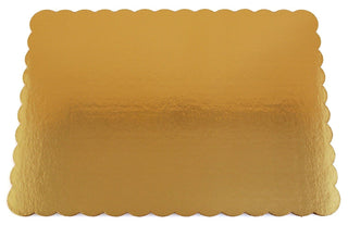 Sturdy Corrugated Double Wall Cake Pad by SOUTHERN CHAMPION TRAY – 14" x 10", Paper, Gold, Pack of 50, Model 1660