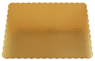 Sturdy Corrugated Double Wall Cake Pad by SOUTHERN CHAMPION TRAY – 14" x 10", Paper, Gold, Pack of 50, Model 1660