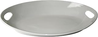 10 Strawberry Street OSLO 22" x 16.75" Oval Handle Platter, White