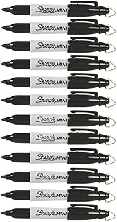 Sharpie Mini Permanent Markers, Fine Point, 12-Count (Black)