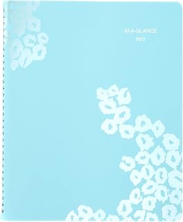 2022 Weekly & Monthly Appointment Book & Planner by AT-A-GLANCE, 8-1/2" x 11", Large, Wild Washes Teal (523-905)