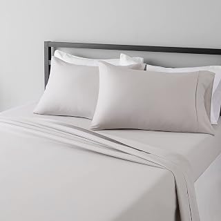 Primium 4-Piece Bed Sheets Set-800 Thread Counts Egyptian Cotton Silver King Size Sheets-Long Staple Bedding Set, Breathable Soft Sateen Weave, Fits Mattress Upto 12" Deep Pockets