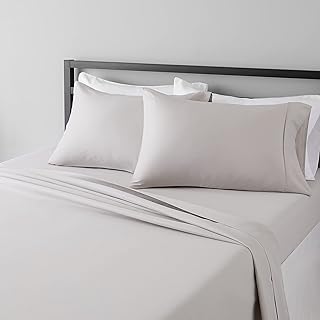 Primium 4-Piece Bed Sheets Set-800 Thread Counts Egyptian Cotton Silver King Size Sheets-Long Staple Bedding Set, Breathable Soft Sateen Weave, Fits Mattress Upto 24" Deep Pockets