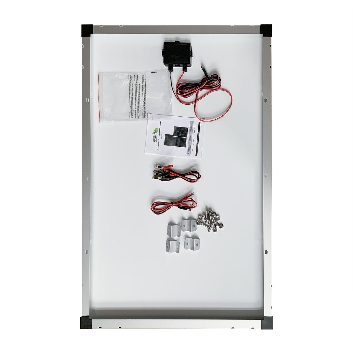 110 Watt Complete Solar Kit with 300 Watt Power Inverter by Nature Power – Aluminum, Pack of 4, Model 5724278