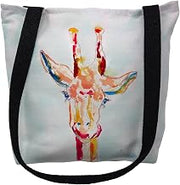 Betsydrake TY048G 18 x 18 in. Giraffe Tote Bag - Large Black