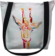 Betsydrake TY048G 18 x 18 in. Giraffe Tote Bag - Large Black