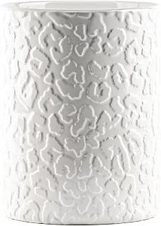 10 Strawberry Street Embossed Utensil Crock, Leopard Print
