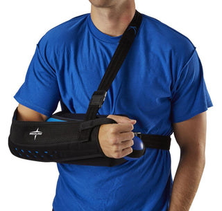 Shoulder Immobilizer with Abduction by Medline – Cotton, Black, Model ORT16310L