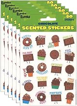 Chocolate Scented Stickers, 80 Per Pack, 6 Packs