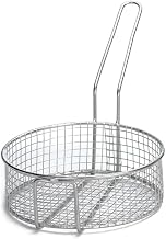 Tablecraft Round Cooking Basket, 10-1/2 by 3-1/2-Inch, Stainless Steel