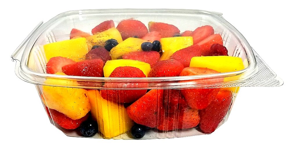 48 oz. (3/4 Gallon-Size) RPET Clear Plastic Hinged Lid Deli Meal Prep Fruit Salad Display Food Storage Containers | 200/Case by Koda Cup – 48 oz., 48.0 ounces, Plastic, Clear