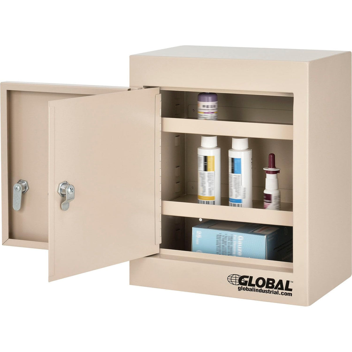 Global Industrial Beige / 8"L x 12"W x 15"H / Industrial Medicine Cabinets