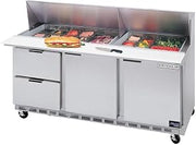 Beverage Air Commercial Kitchen SPED72HC-10-4 Refrigerated Counter, Sandwich/Salad Unit