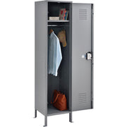 Global Industrial 1-Tier 1 Door Locker by GEC – Alloy Steel, Grey, Model 493657GY