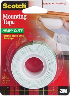 Scotch 214/DC Double Coated Indoor Mounting Tape, White