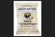 Deep River Snacks Salt & Cracked Pepper Kettle Cooked Potato Chips 2 oz. Bagged - Case Of: 24;