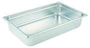 4-Inch Anti-Jamming Steam Pan by Winco – 4" Deep, 4.0 quarts, Stainless Steel, Model SPJM-104