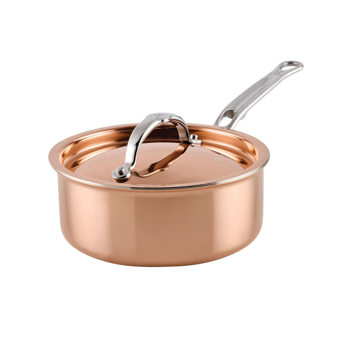 CopperBond® Aura™ 2-Quart Professional Copper Saucepan with Lid by Hestan – 2 Quarts, Copper, Model 31835