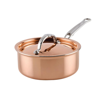 CopperBond® Aura™ 2-Quart Professional Copper Saucepan with Lid by Hestan – 2 Quarts, Copper, Model 31835