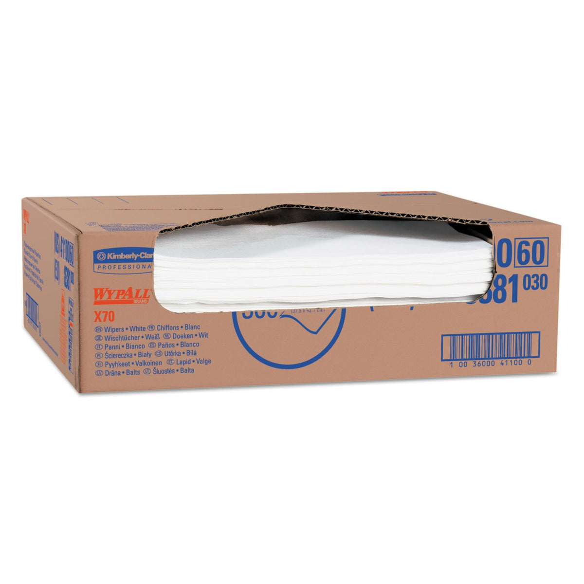 Wypall X70 Wipers Flat Sheet in White by Kimberly-Clark – 1 Count (Pack of 1), Model KCC41100