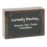 Chalkboard Sign Mango Wood Block - 6"L x 1 3/4"W x 4"H by HUBERT – Wood, Brown, Model MDA-H417-02
