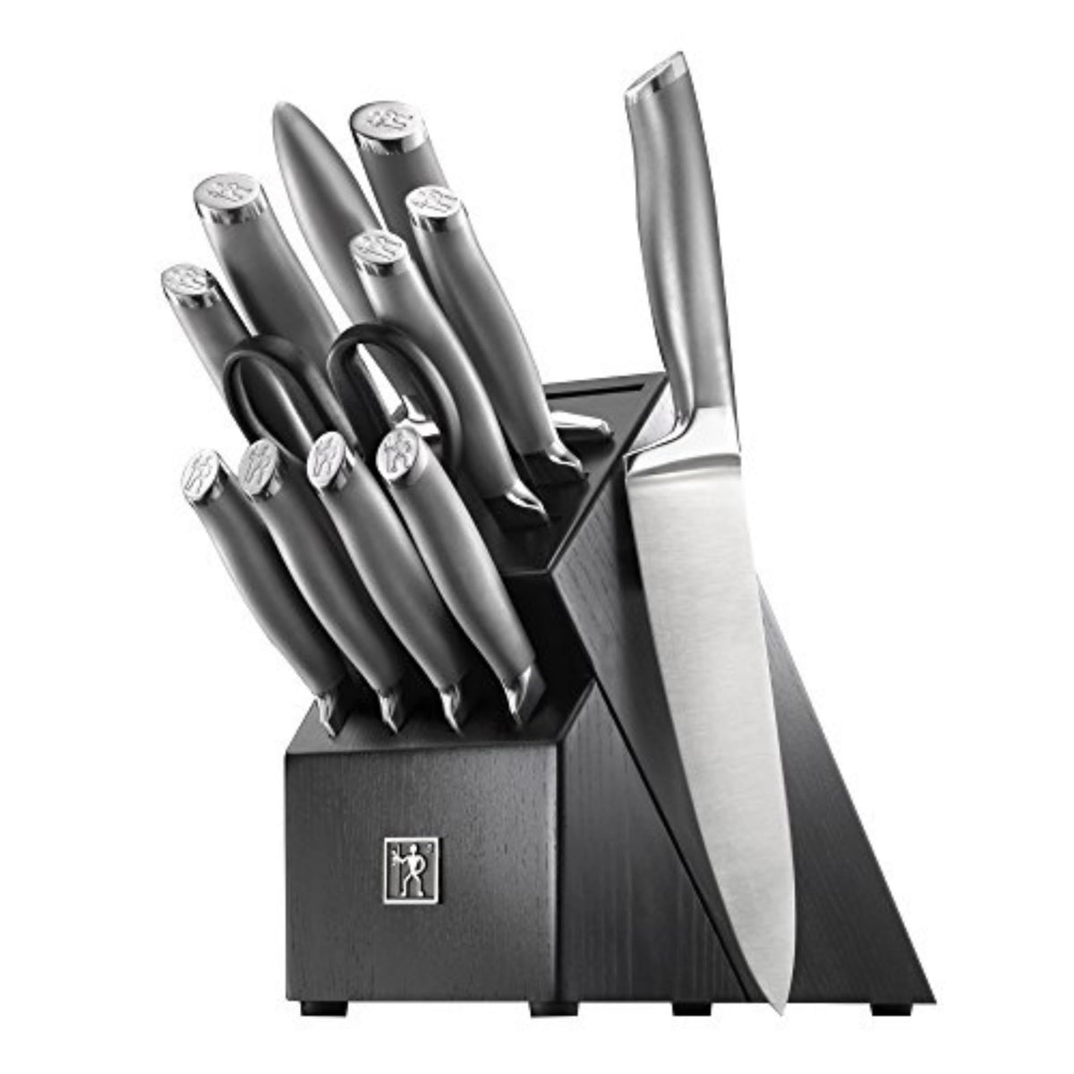 J.A International Modernist 13-pc Knife Block Set by HENCKELS – 13-pc, Stainless steel, Black, Pack of 13, Model 17500-000