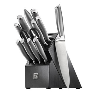 J.A International Modernist 13-pc Knife Block Set by HENCKELS – 13-pc, Stainless steel, Black, Pack of 13, Model 17500-000