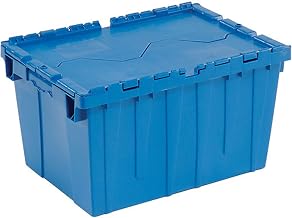 Global Industrial Plastic Distribution Container With Hinged Lid, 2.4 Cu.