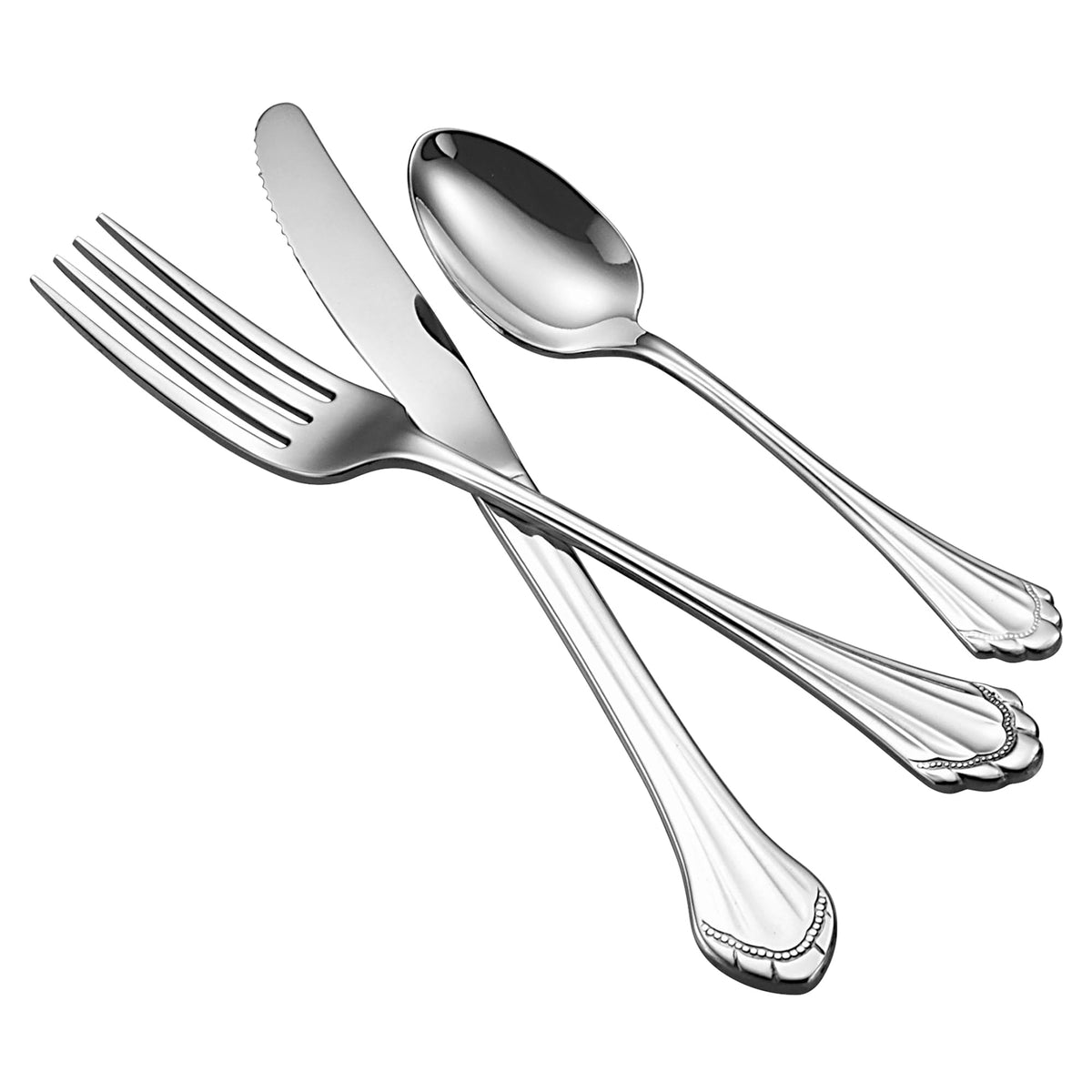 Marquette S/S 7-7/8" Dinner Fork by Oneida – Stainless Steel, Silver, Pack of 12, Model 2272FDIF