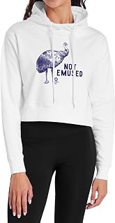 Popfunk Not Emused Emu Womens Cropped Hoodie
