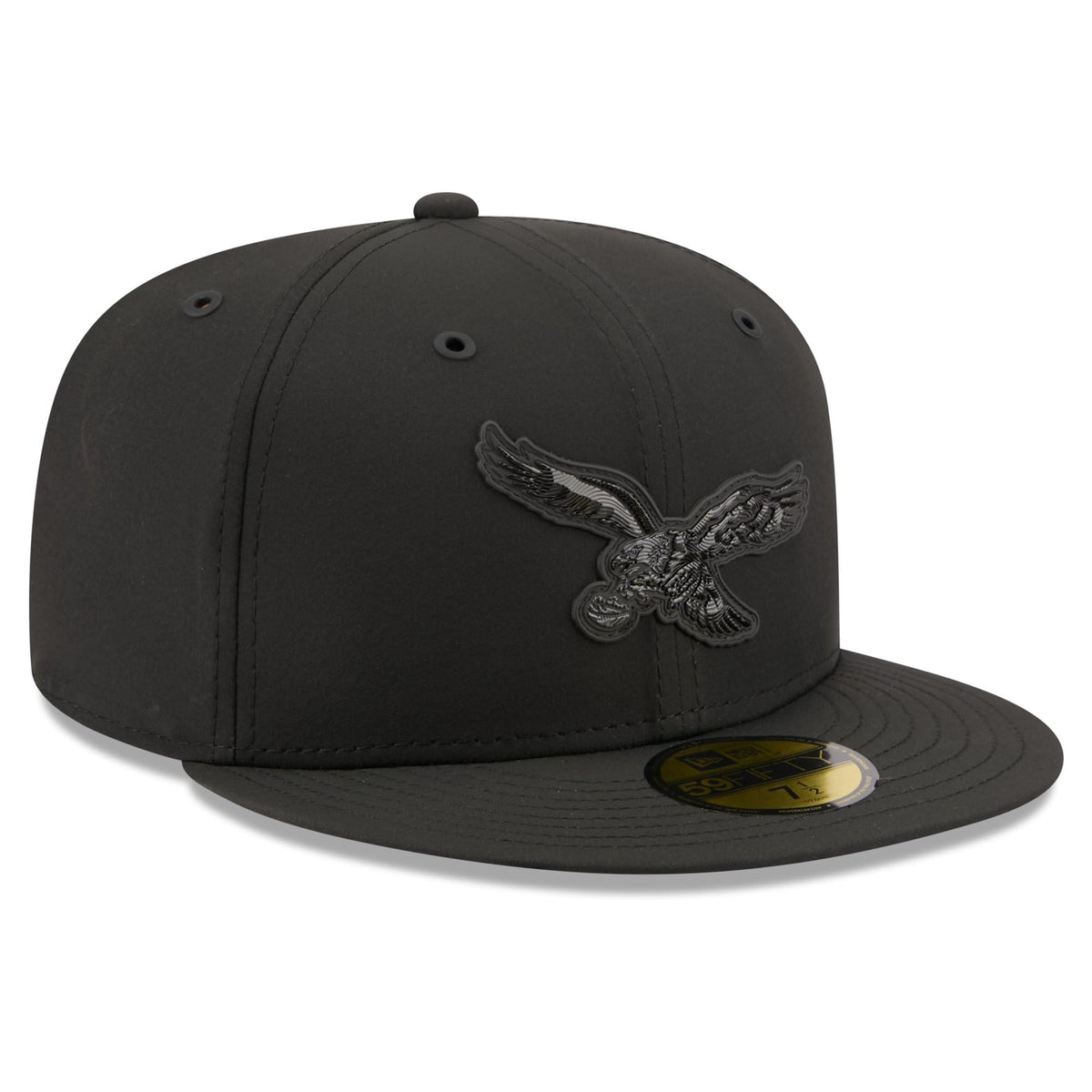 Men's Black Philadelphia Eagles 2026 Sideline Throwback 59FIFTY Fitted Hat by New Era – 84% Polyester/16% Elastane, Philadelphia Eagles, Black, Model 26 Nfl Sideline 59fifty Cw