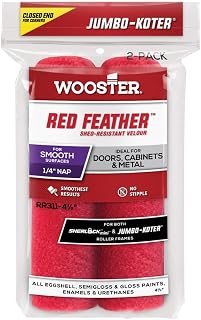 Wooster Brush ORR3210044 4.5 in. RR321 Jumbo Koter Red Feather Mini Roller Cover, Pack of 2