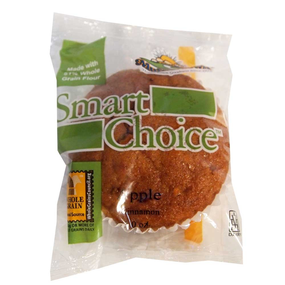 Smart Choice Whole Grain Apple Cinnamon Muffins by Muffin Town – Pack of 96