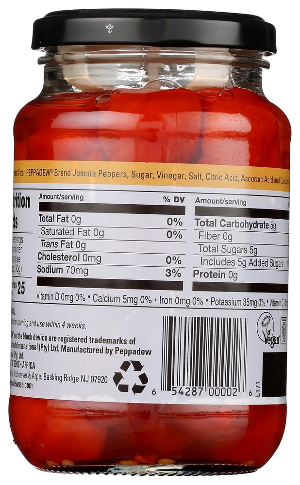 Piquant Mild - Sweet & Spicy Peppers 400g - Pack by PEPPADEW – 14 Ounce (Pack of 2), Pack of 2, Model PACK2-GFC266107