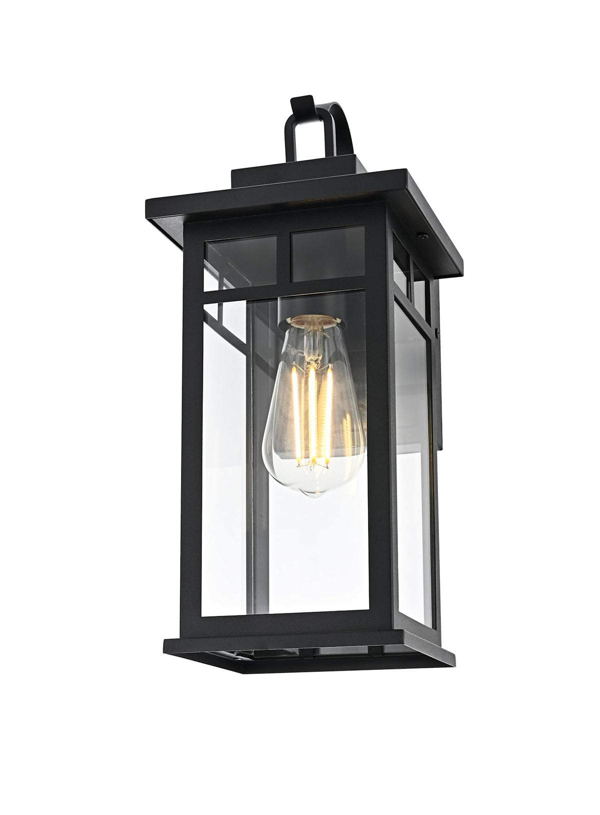 Mercer One Light Outdoor Wall Sconce Black by Lighting Design – Iron, Black, Model OD313W16BK