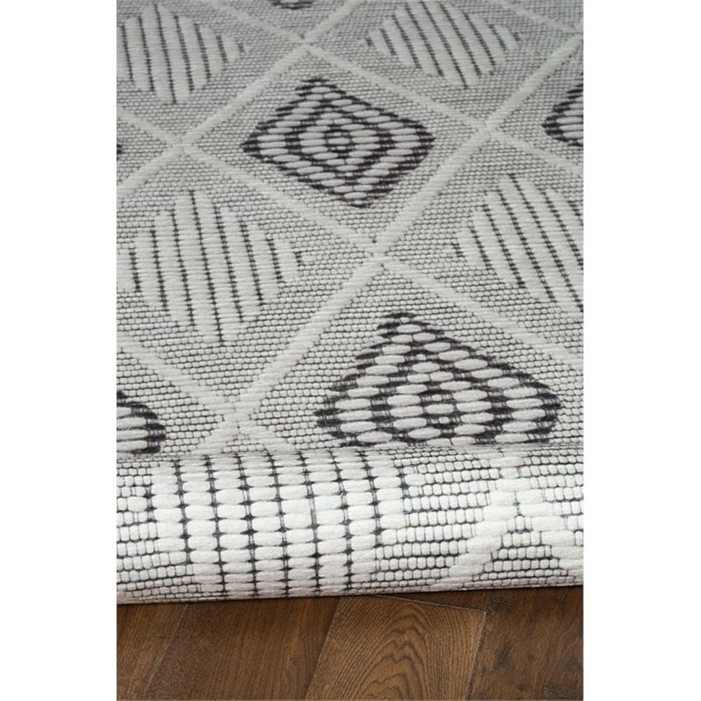 Marion Marko Polyester 8' x 10' Area Rug in Cream by Linon – 0" x 120" (Rectangular), Fabric, Cream, Model CYMX3553