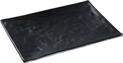 Yanco Asian Style Black Pearl Melamine with Matting Surface 10" X 7" RECTANGULAR PLATE box of 48