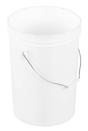 6G Open Head Pail Stl Hndl White by Vestil – One Size, Blend, Multicolor, Model PAIL-6-PWS