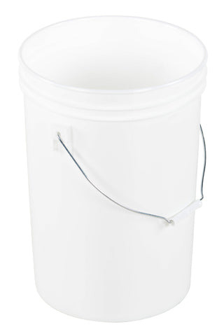 6G Open Head Pail Stl Hndl White by Vestil – One Size, Blend, Multicolor, Model PAIL-6-PWS
