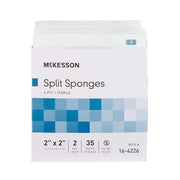Performance Plus Gauze Iv Sponge 6Ply Sterile 2"X2" -35 Packs of 2 - Model by McKesson – 2 Count (Pack of 25), Rayon, White, Model 16-4226