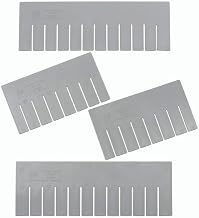 Quantum DL91035 Long Divider Accessory Compatible with DG91035 Grid Storage Bin for Industrial Commercial Warehouse Factory Hardware Store Electronic and Garage Shop | Gray, Polypropylene (Pack of 6)
