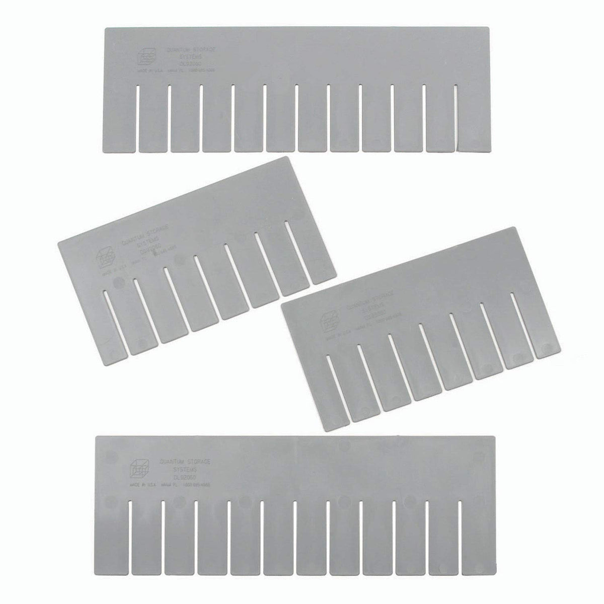 Width Divider for Plastic Dividable Grid Container DG by Quantum – Polypropylene, Gray, Model DS93080