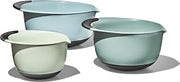 OXO Good Grips 3-Piece Plastic Mixing Bowl Set - Cadet Blue, Tower Gray, Jade, Small, Medium, Large