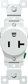 Square D by Schneider Electric X Series 20A 125V Single Socket Electrical Outlet for Residential Use for New Construction or Renovations, 3-Prong, Tamper Resistant, SQR42200WH, Matte White
