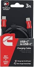 Cummins 3ft USB-C to USB-C Fast Charging Cable Compatible with iPhone and Samsung, Premium Braided Ultra-Durable Aramid Fiber