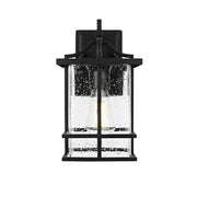 Miller One Light Outdoor Wall Sconce Black by Lighting Design – Iron, Black, Model OD312W12BK