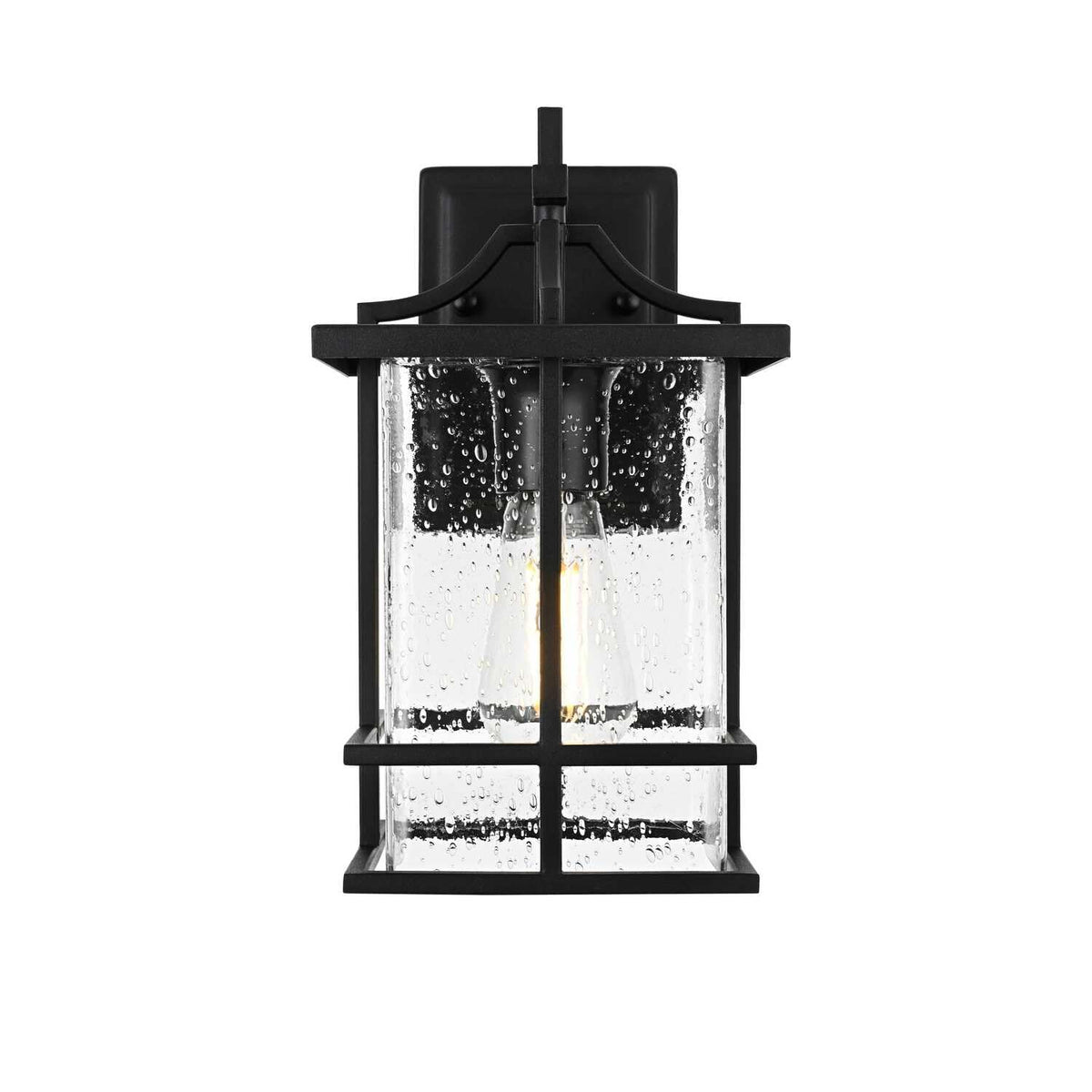 Miller One Light Outdoor Wall Sconce Black by Lighting Design – Iron, Black, Model OD312W12BK
